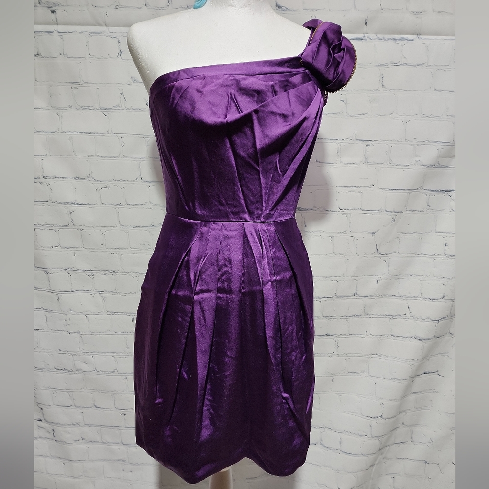 BCBGMAXAZRIA Monaco One Shoulder Mini Dress
